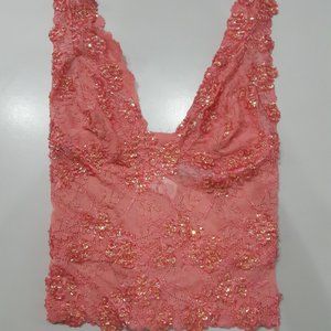 Sexy Marciano Peach Top w Sequin Detail - XS (NWOT)